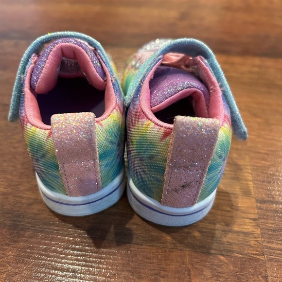 Sketchers Twinkle Toes Little Kids Size 5 Tie Dye Light-Up Pink Blue - Picture 5 of 7